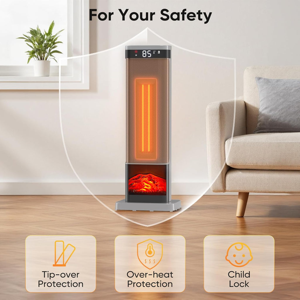Portable Space Heater 24" Indoor with Remote