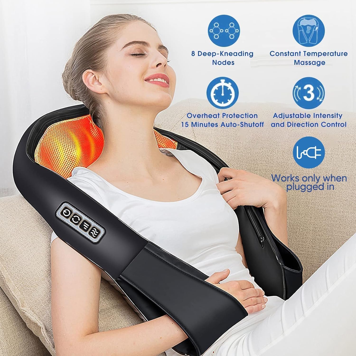 Shiatsu Back & Neck Massager with Heat