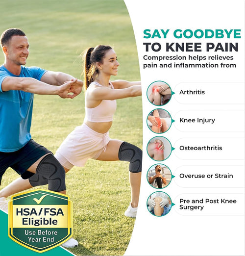 2-Pack Compression Knee Brace – Pain Relief Support
