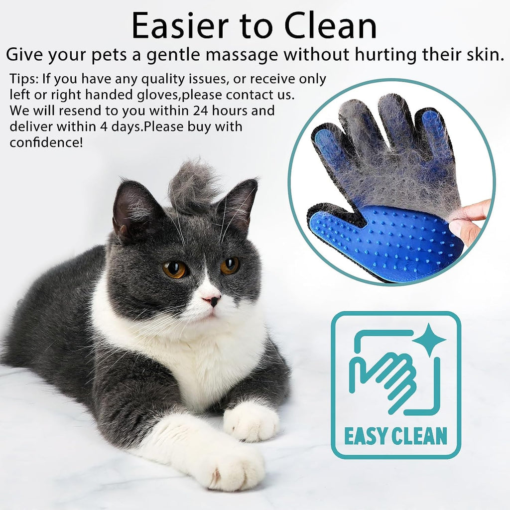 Cat Grooming Glove Brush – Reusable Pet Hair Tool
