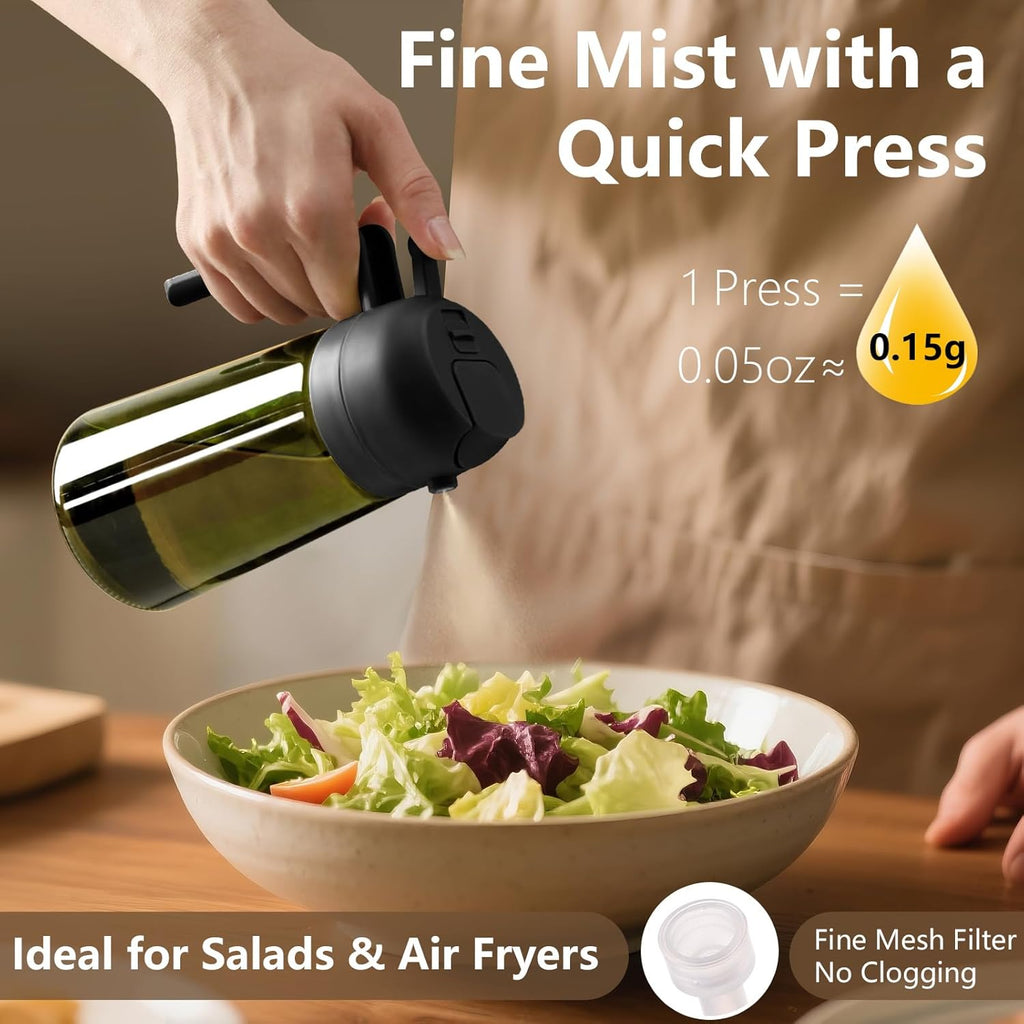 16oz Glass Olive Oil Dispenser & Sprayer