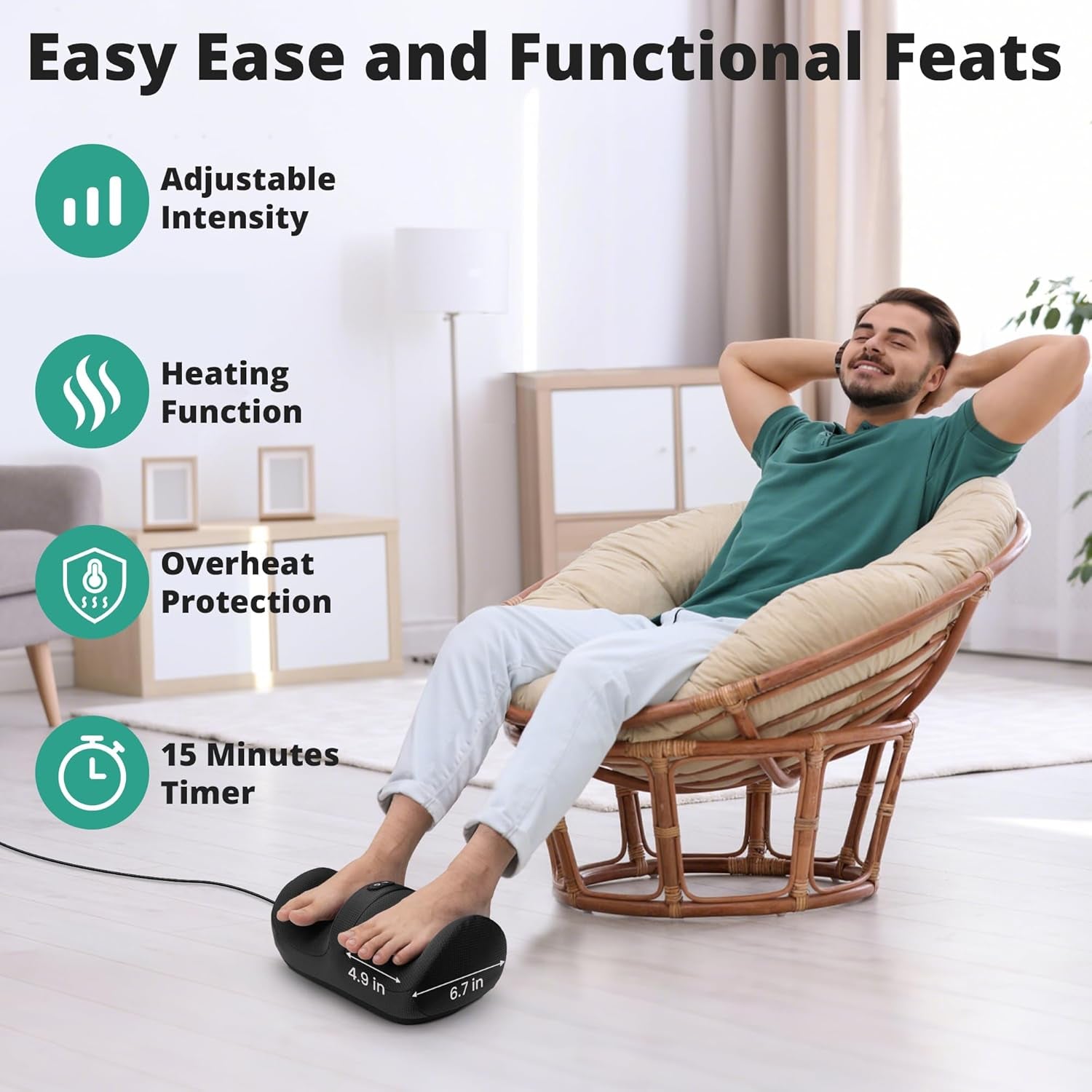 Shiatsu Foot & Calf Massager with Heat