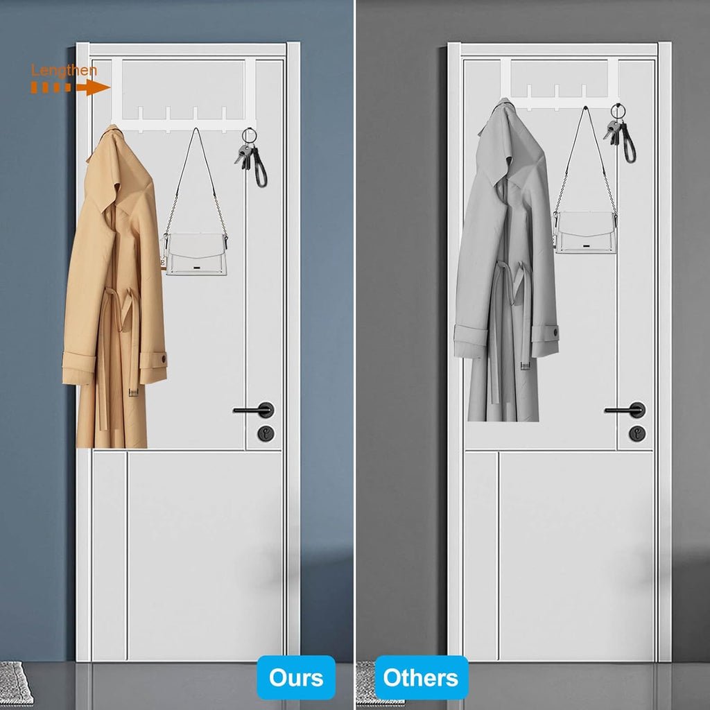 Over-the-Door Hooks 12-Hook White Hanger