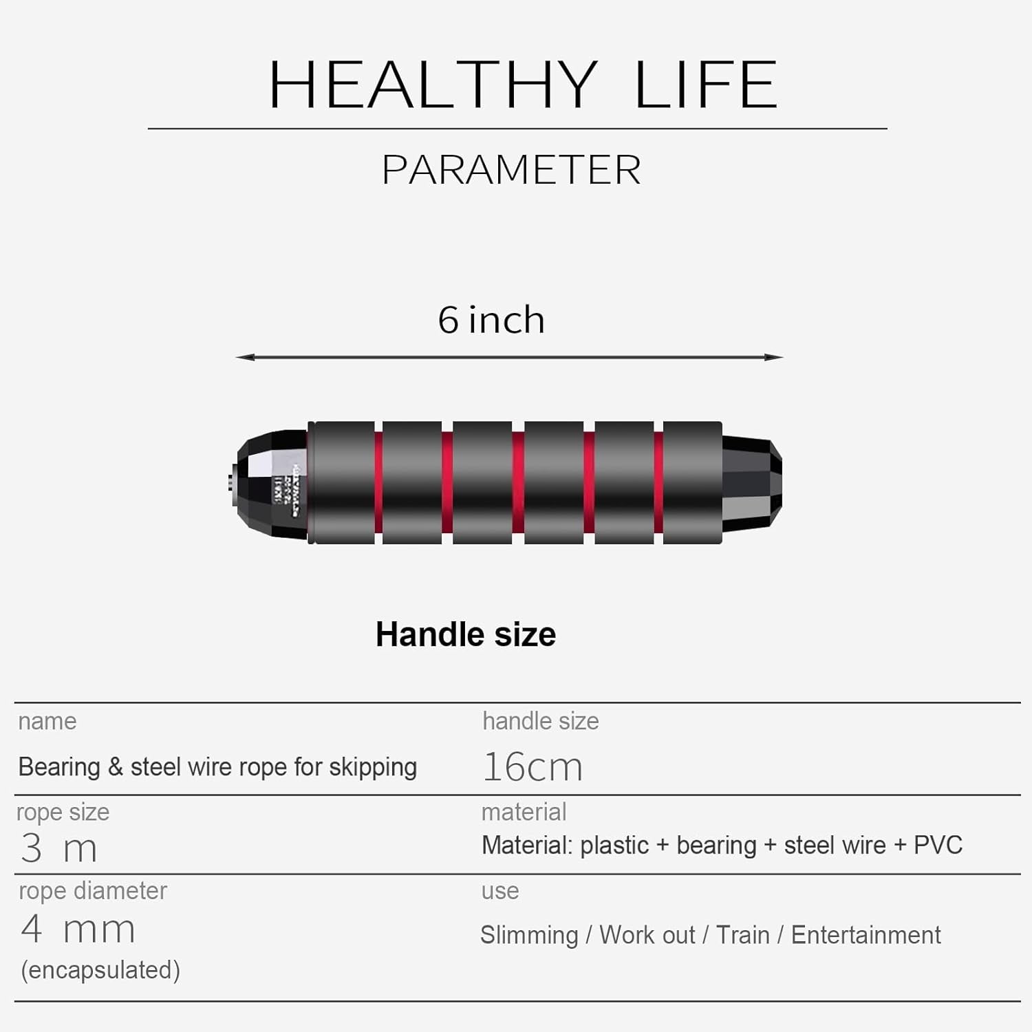 Speed Jump Rope – Adjustable Foam Handle