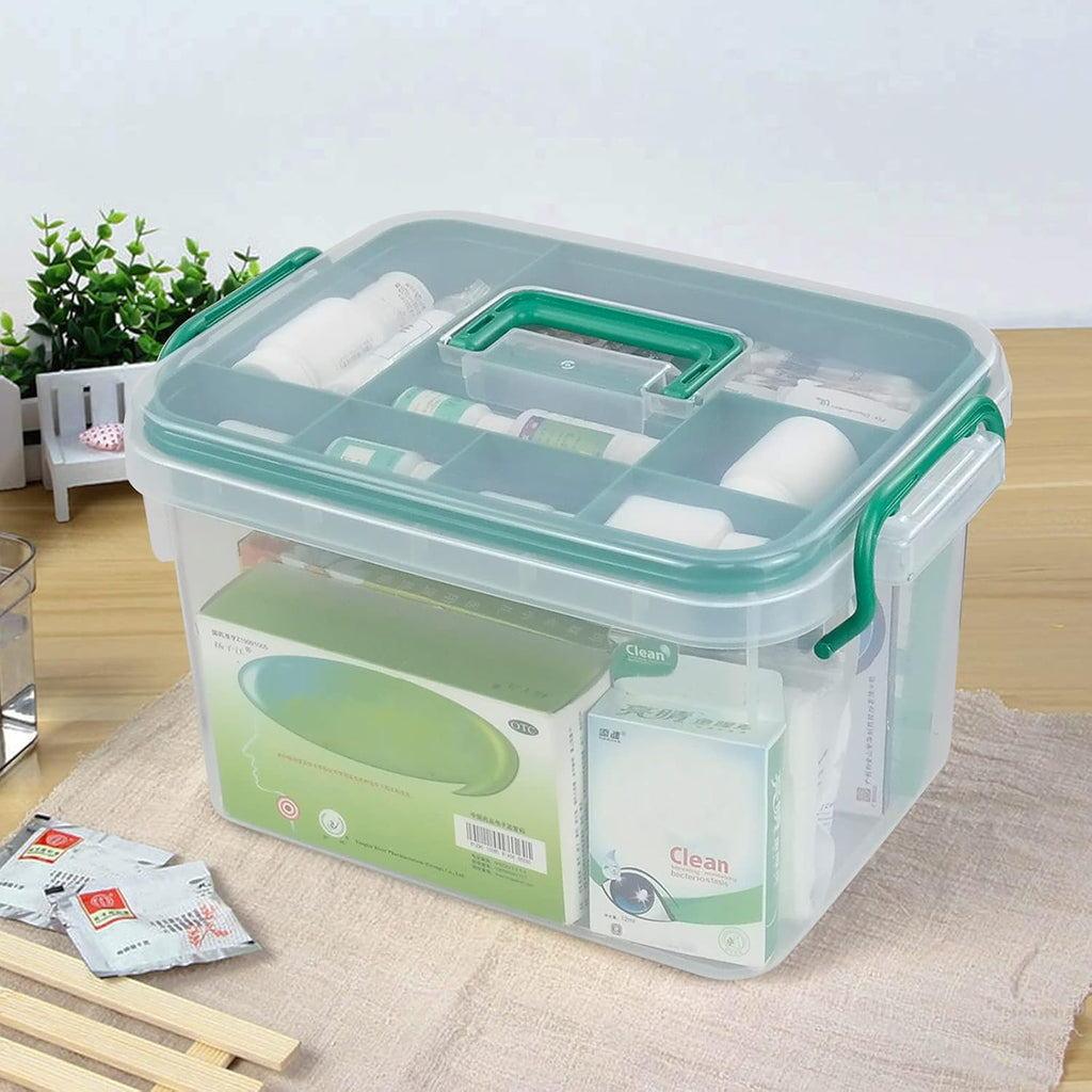 1-Pack Clear First Aid & Medicine Storage Box