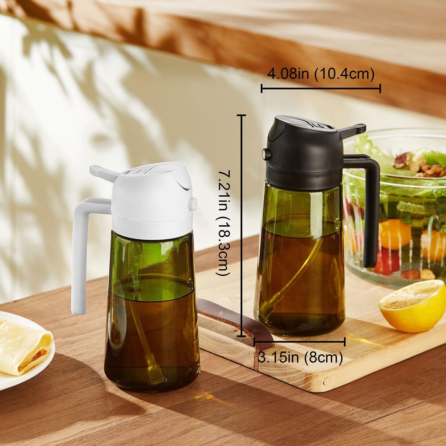 16oz Olive Oil Dispenser & Sprayer Bottle