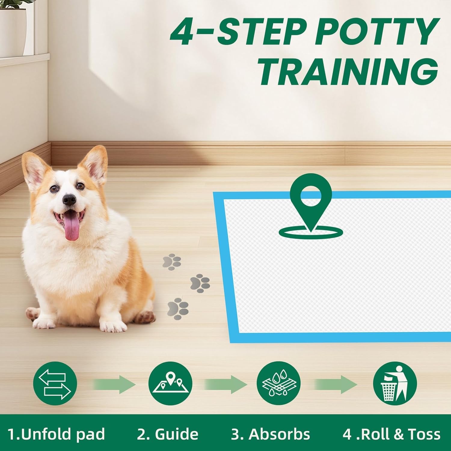 100-Pack Large Dog & Cat Pee Pads – 28x30