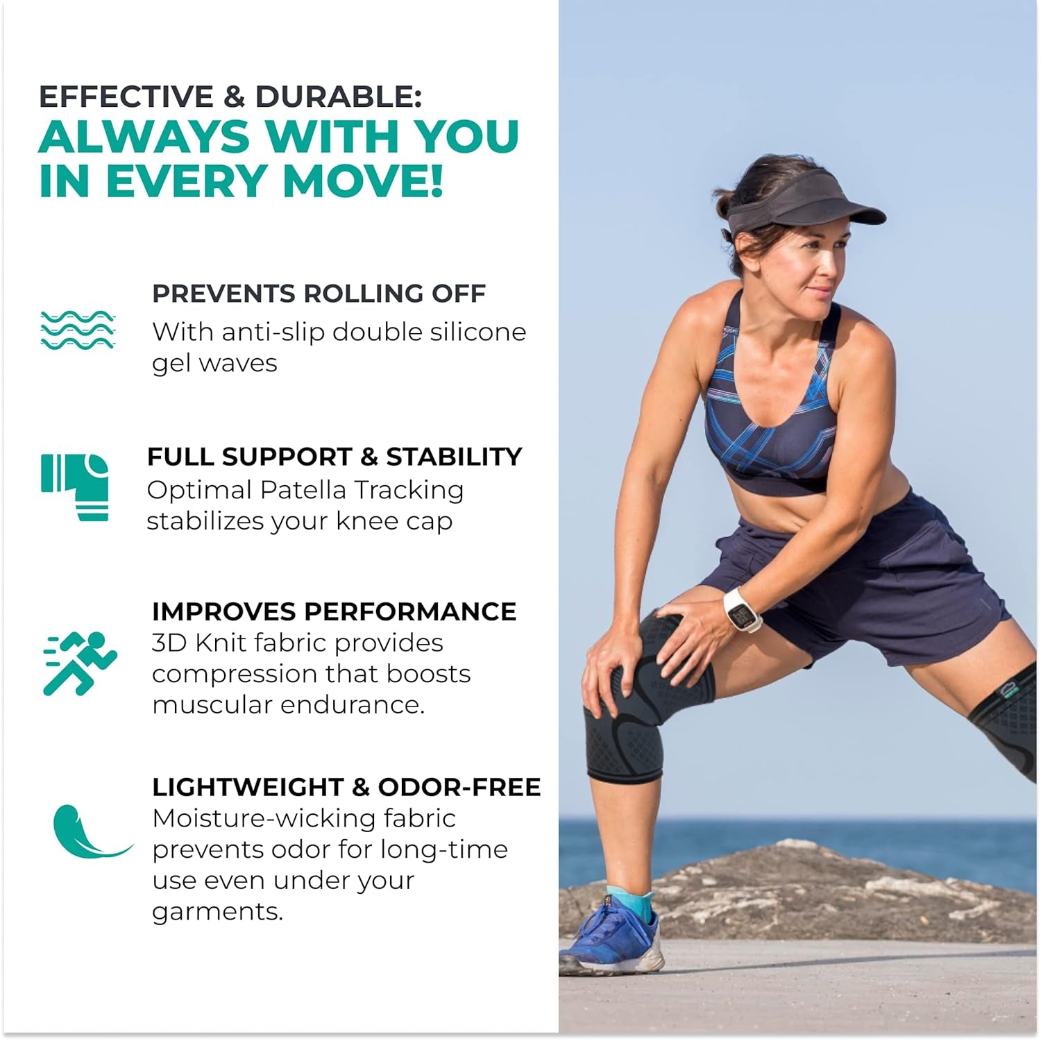 2-Pack Compression Knee Brace – Pain Relief Support