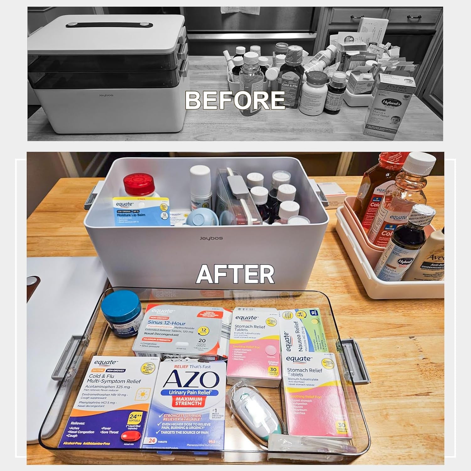 3-Tier Portable Medicine Storage Box Cabinet