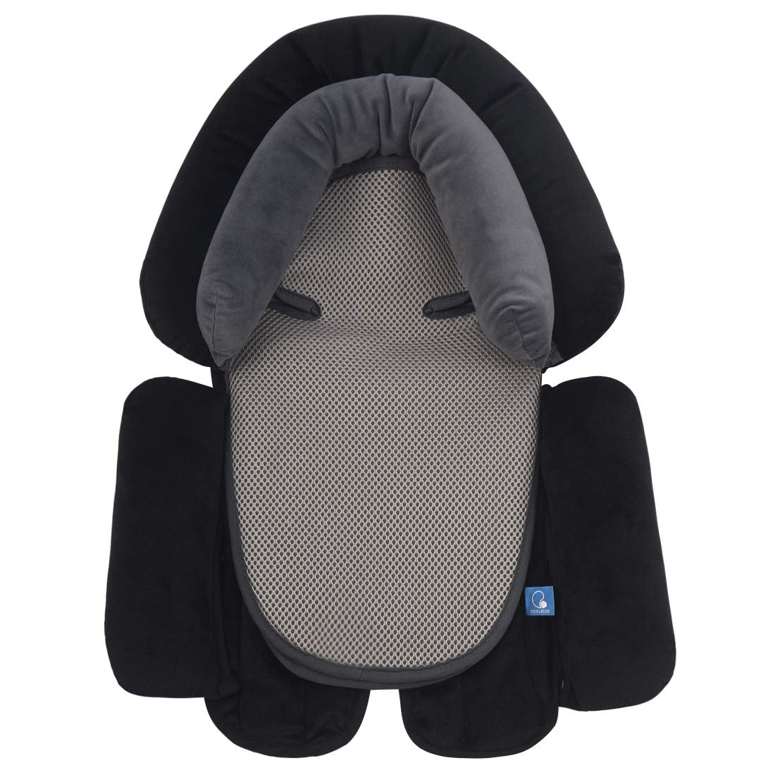 Upgraded 3-In-1 Babybody Support for Newborn Infant Toddler - Extra Soft Car Seat Insert Cushion Pad, Perfect for Carseats, Strollers, Swings, Black