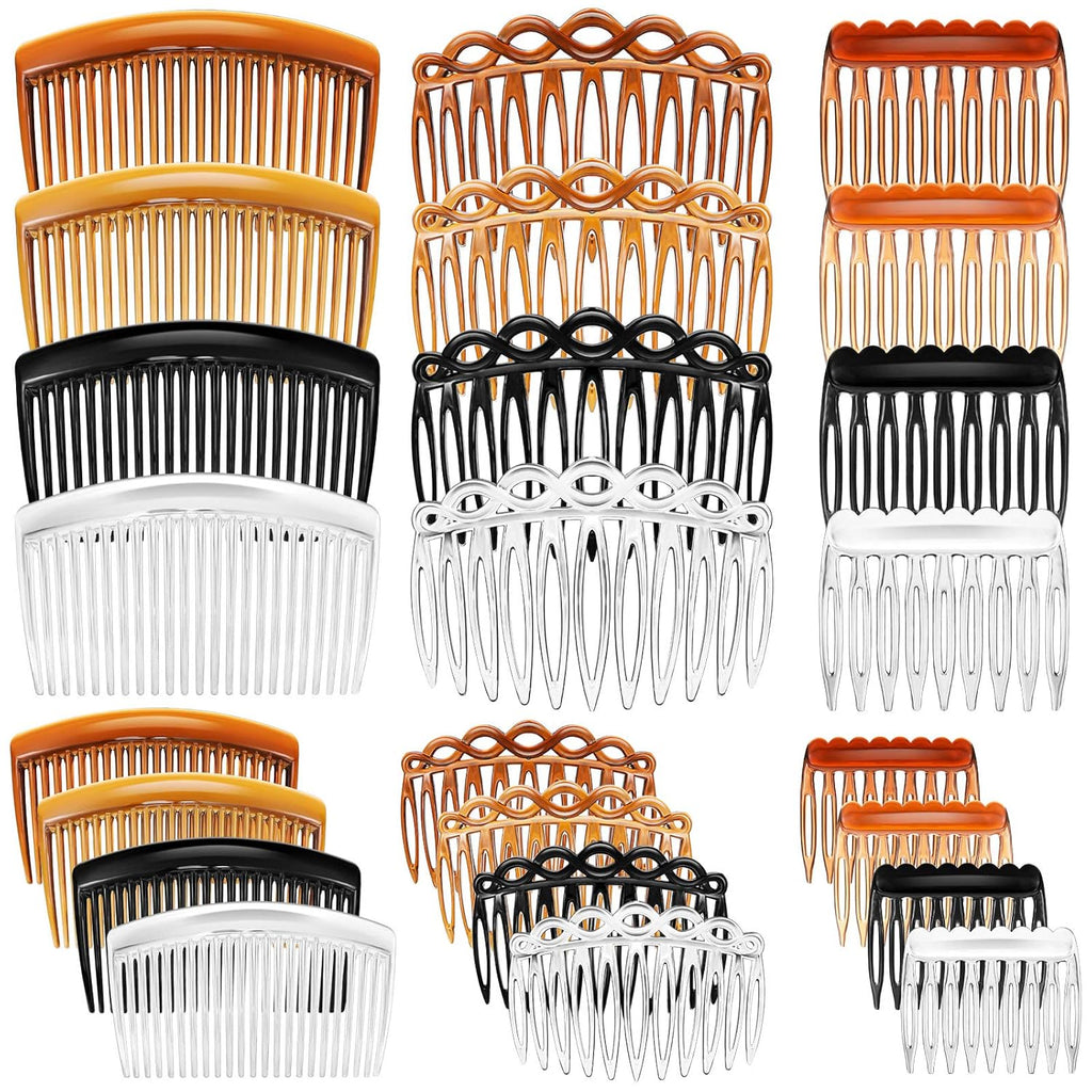 24PCS French Hair Side Combs for Women & Girls