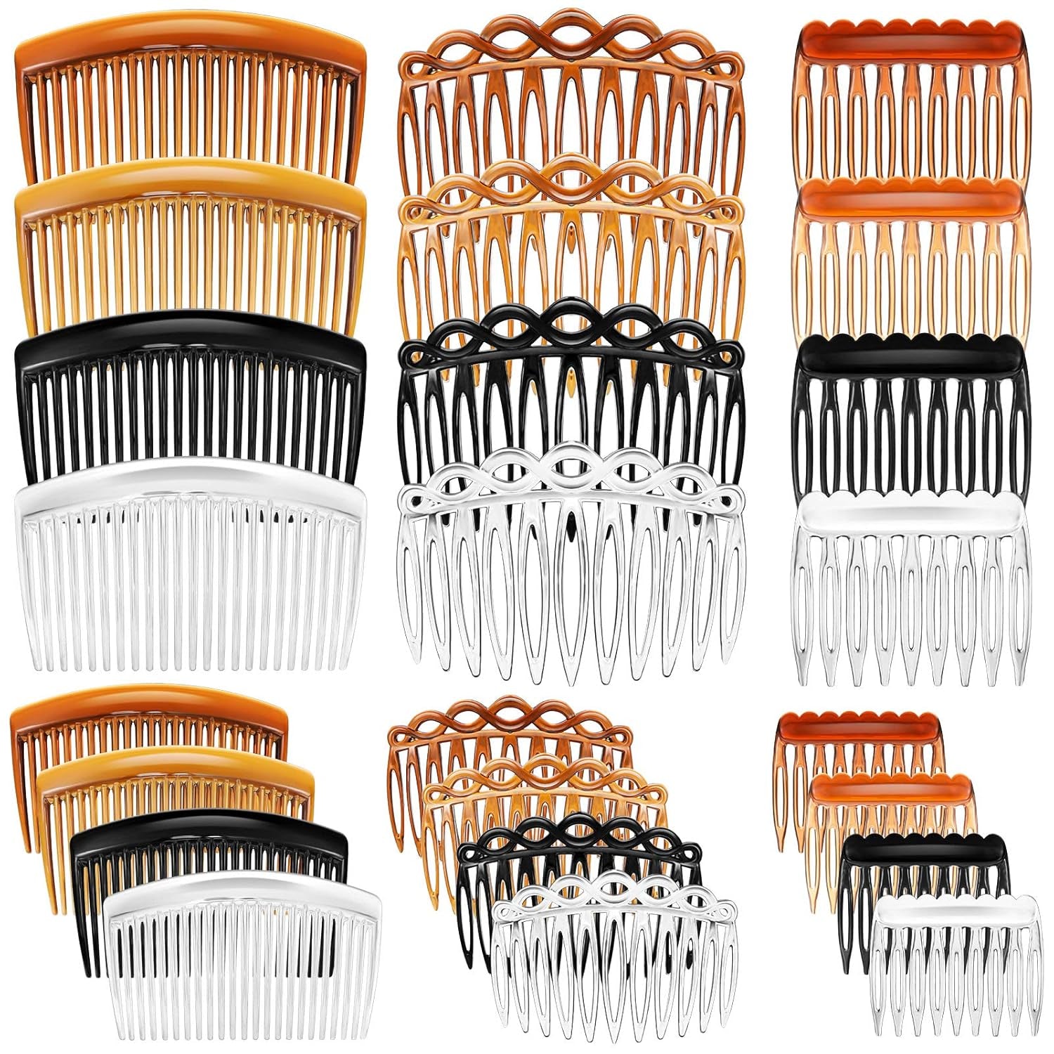 24PCS French Hair Side Combs for Women & Girls