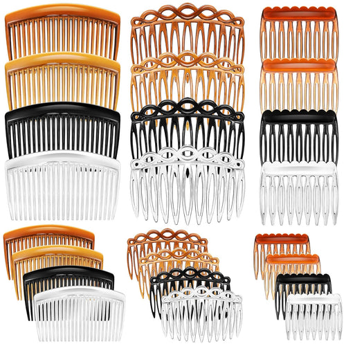 24PCS French Hair Side Combs for Women & Girls