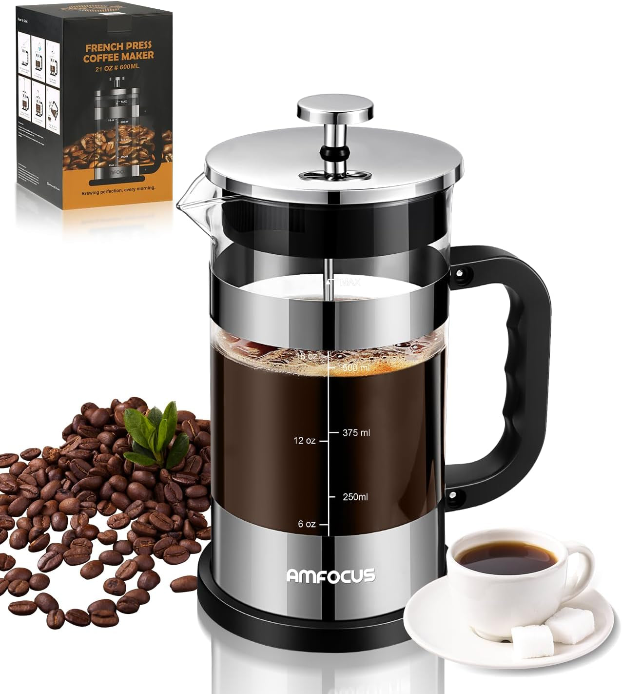 21oz Glass French Press Coffee Maker