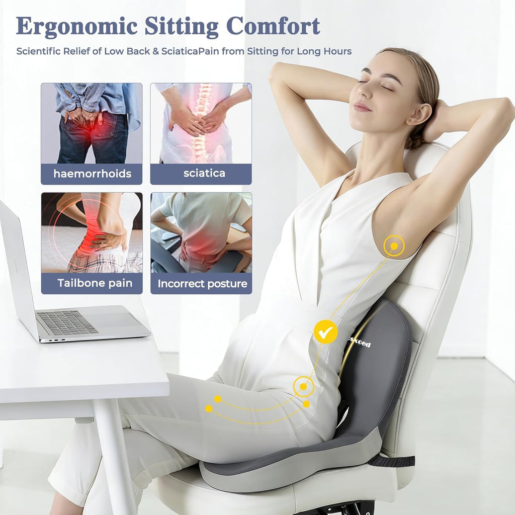 Memory Foam Seat Cushion – Sciatica Relief