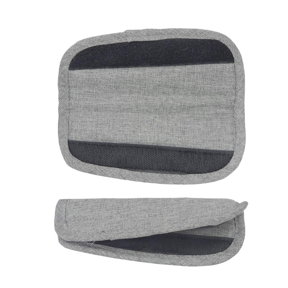 3 Pieces Baby Stroller Car Seat Strap Covers and Crotch Pad Combo Grey, Universal Soft Strap Covers for Newborns Infants Kids Child
