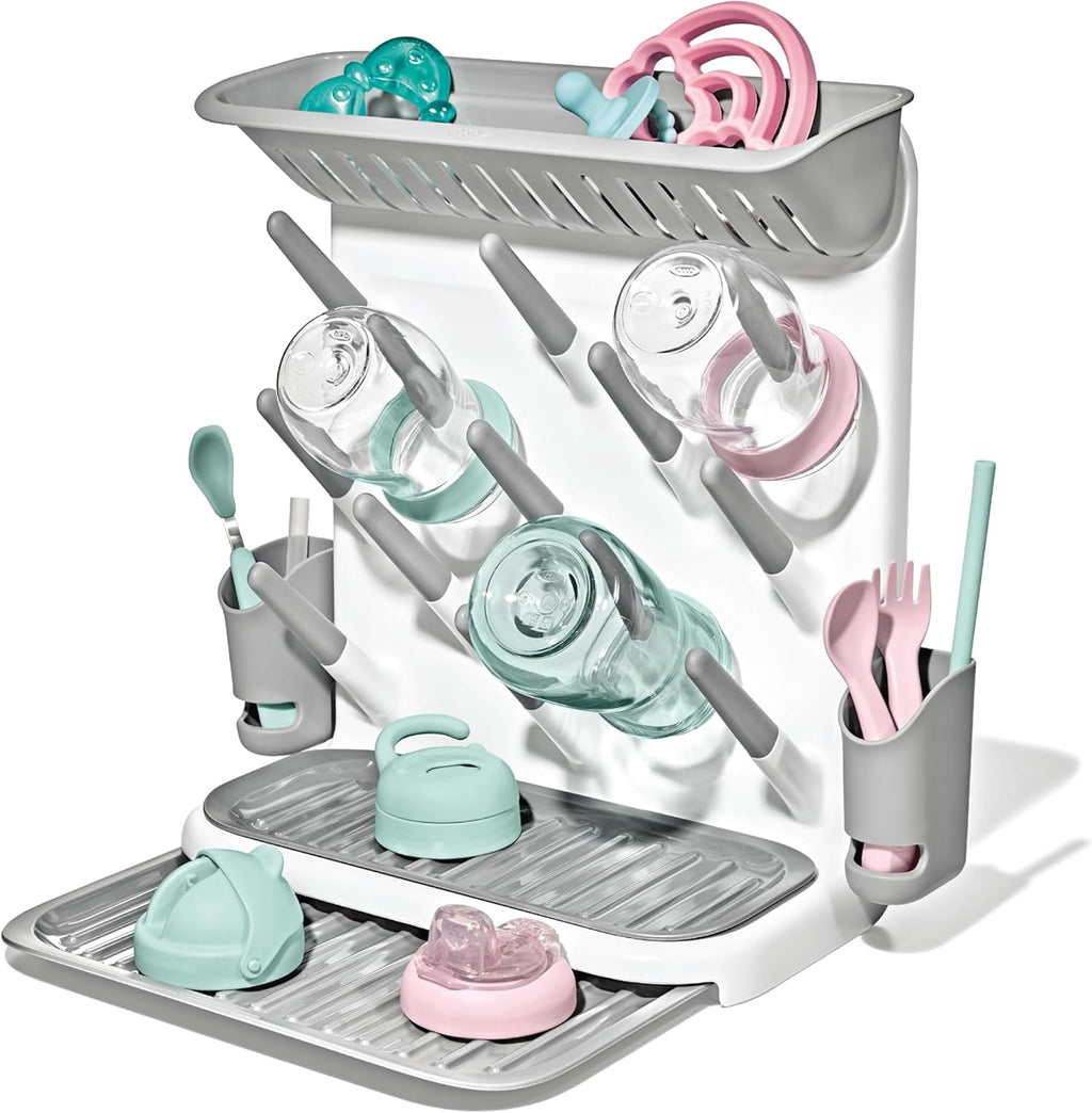 Expandable Drying Rack – Space-Saving Drying Rack | Newborn and Baby Essentials | Breastfeeding Essentials | Dry Baby Bottles | save Space in Kitchen