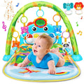 Baby Gym Play Mats Baby Tummy Time Mat Musical Activity Center for Newborn Infant Piano Babies Play Mat Music & Light Newborn Infant Gifts for Babies 0-3 6 9 12 Months Dinosaur Style