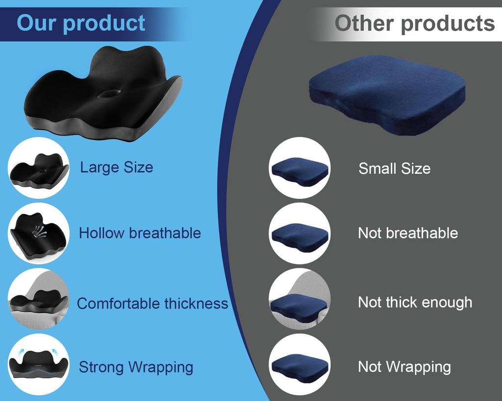 Premium Orthopedic Seat Cushion – X-Large Support