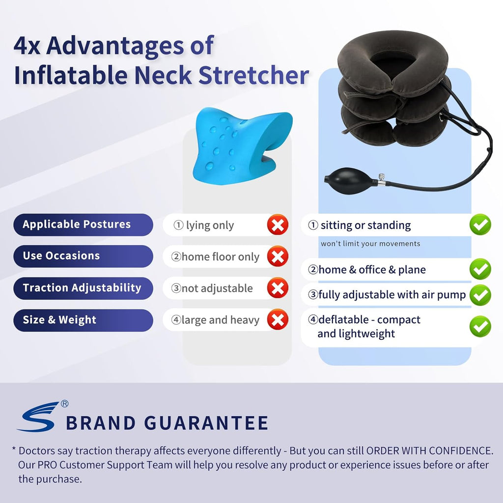 Inflatable Cervical Neck Traction Device – Pain Relief