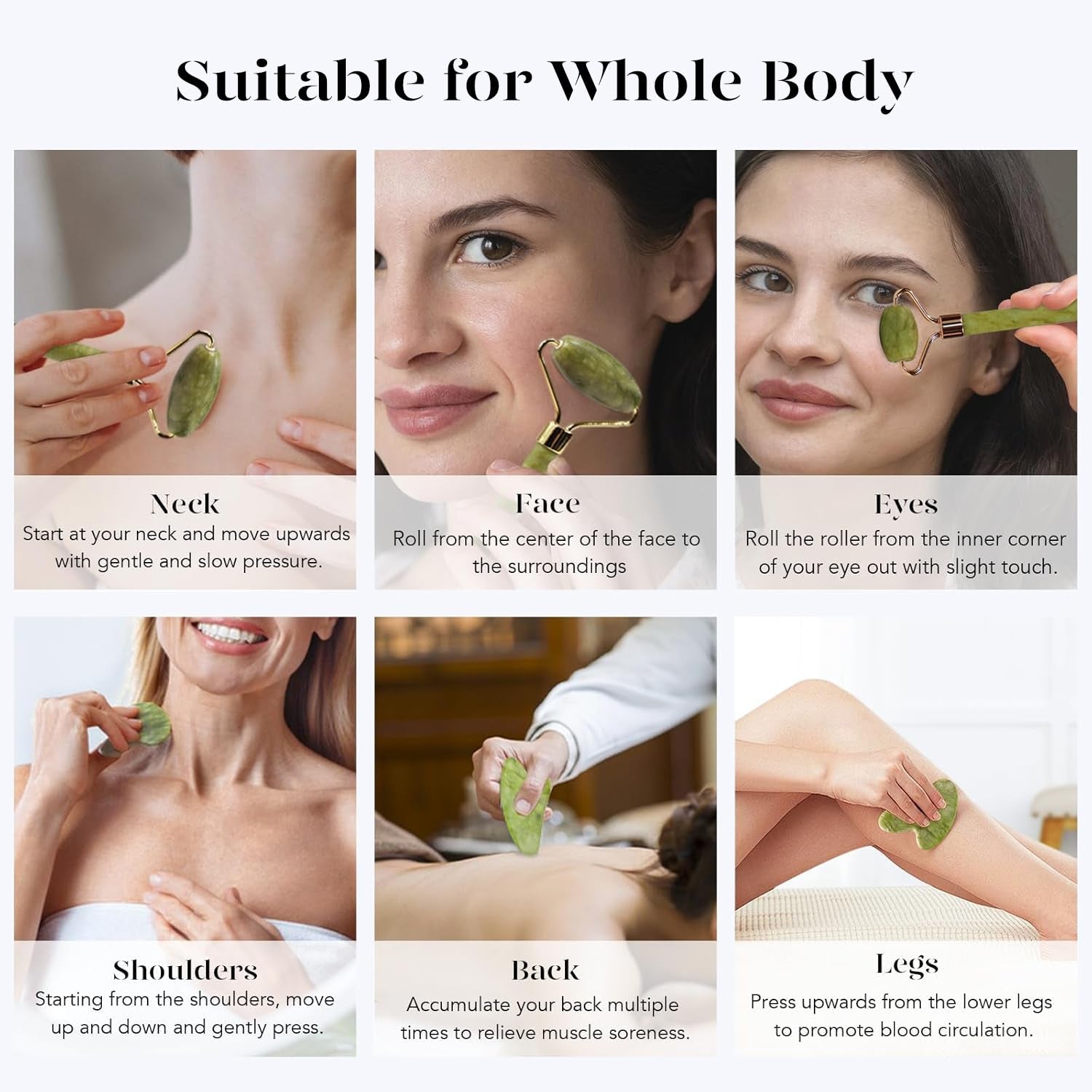 Icyme Jade Roller & Gua Sha Facial Set