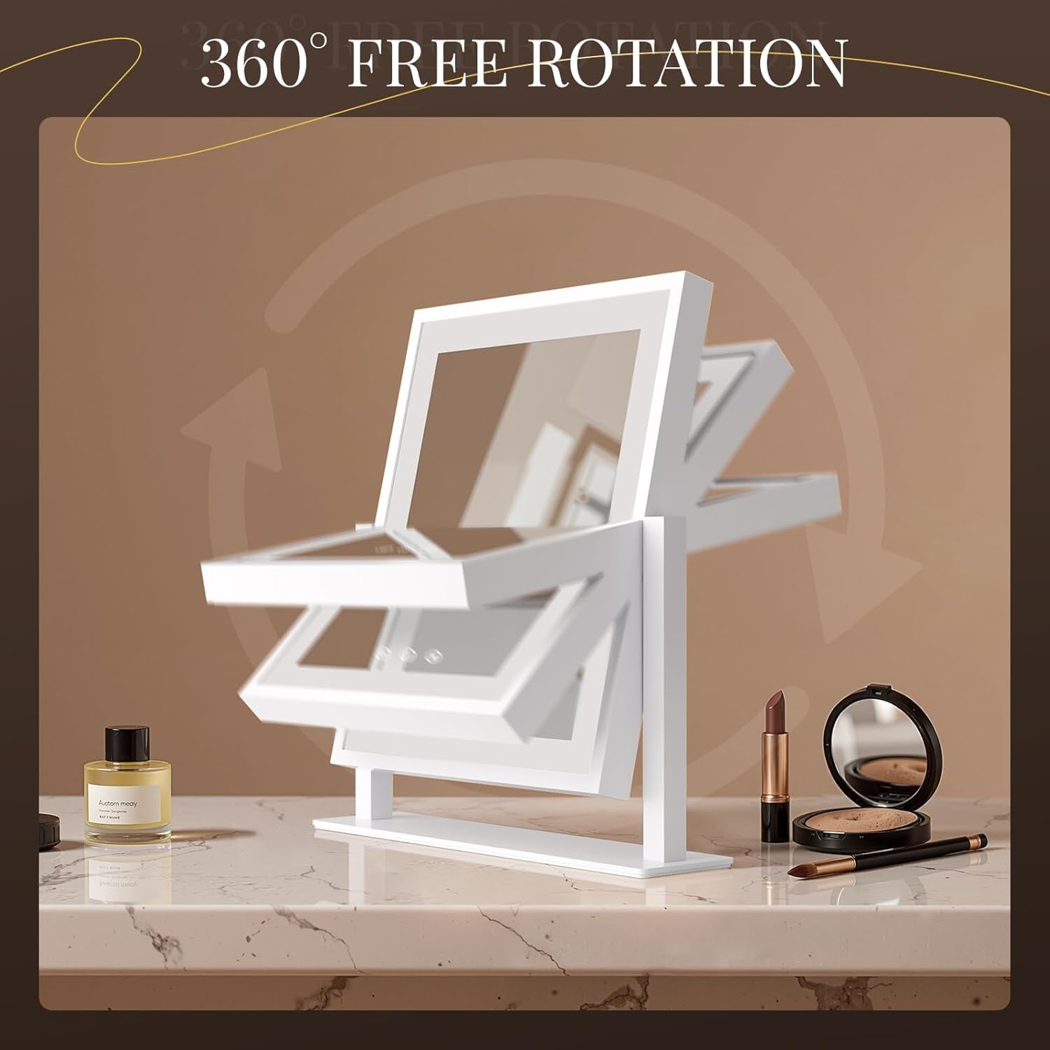 14" LED Vanity Mirror – 10X/5X Magnification