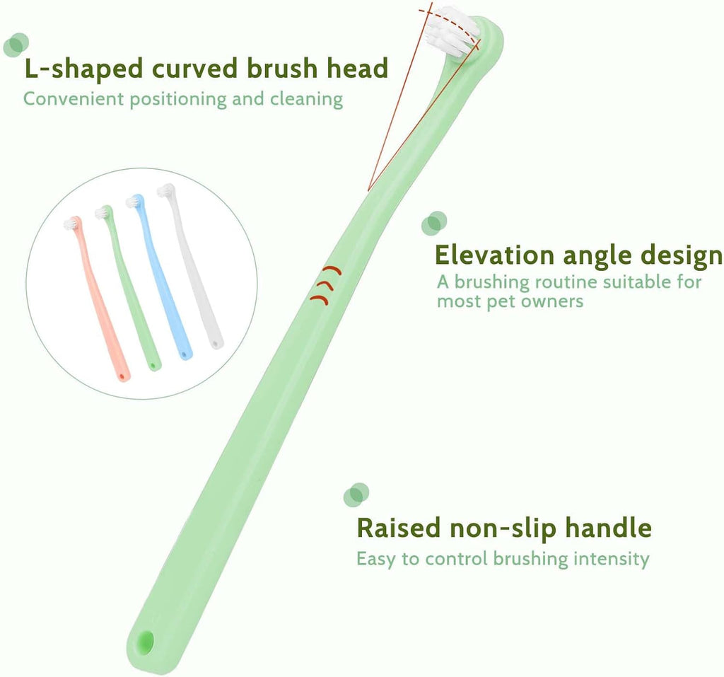 4 Pack Small Dog Toothbrush Pet Toothbrush Cat Tooth Brush Puppy Toothbrush Mini