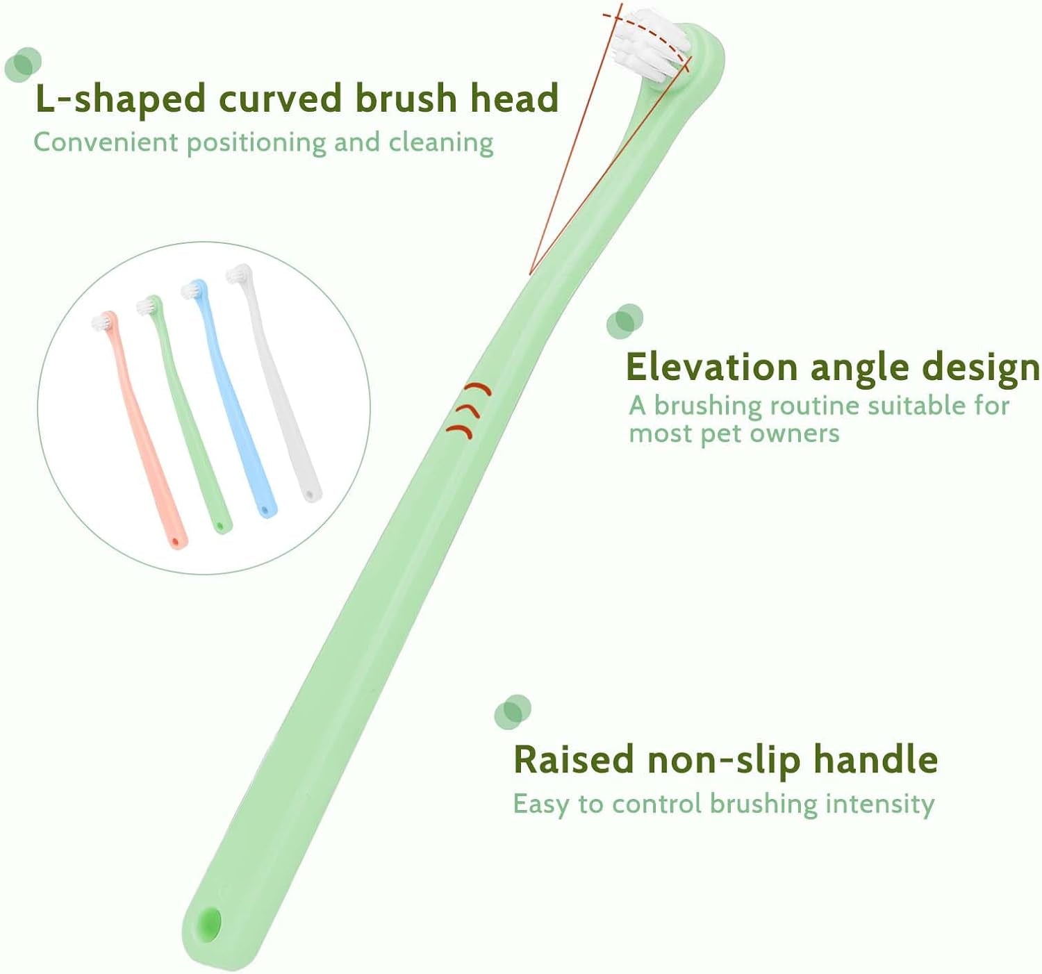 4 Pack Small Dog Toothbrush Pet Toothbrush Cat Tooth Brush Puppy Toothbrush Mini