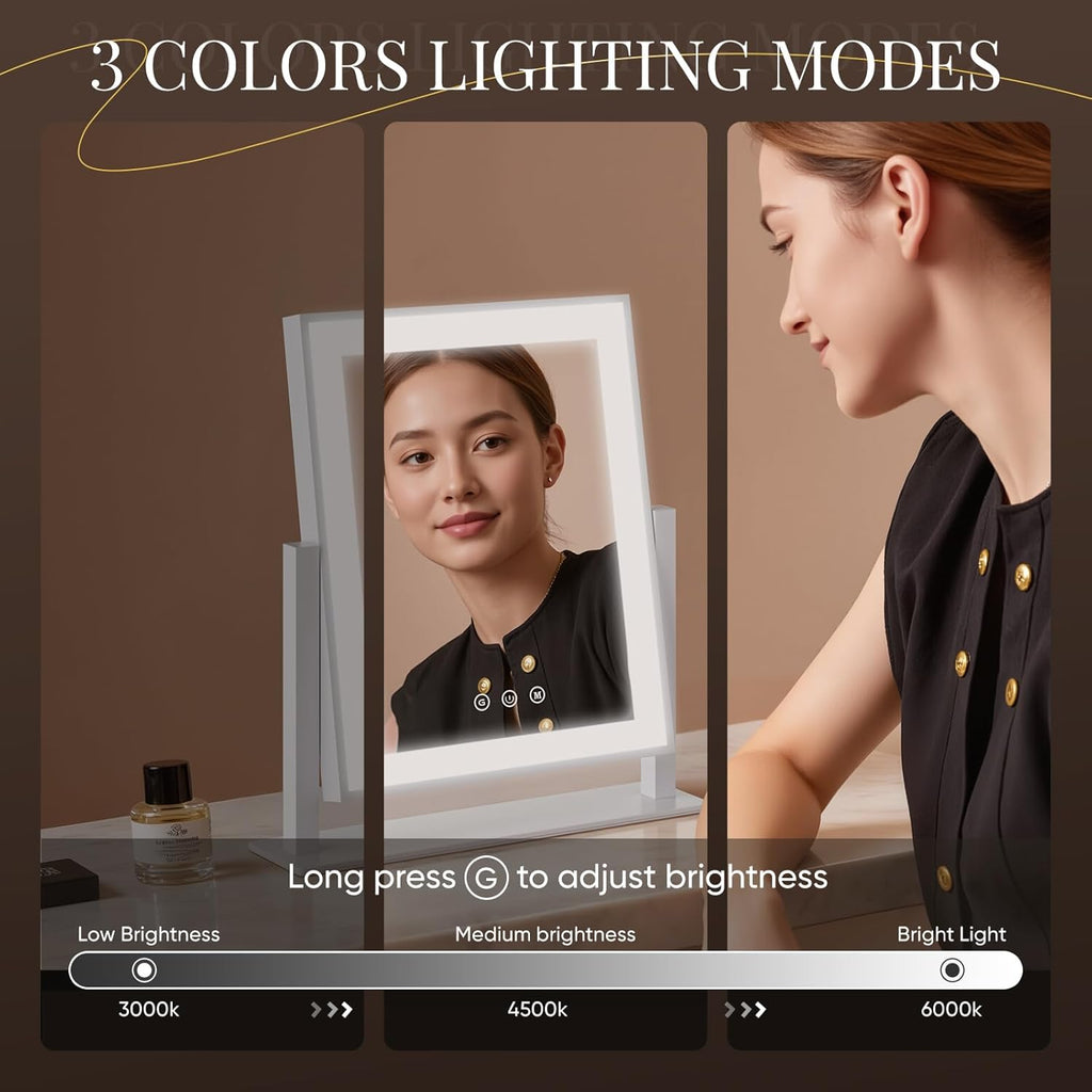14" LED Vanity Mirror – 10X/5X Magnification