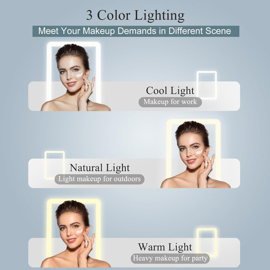 72-LED Rechargeable Travel Makeup Mirror