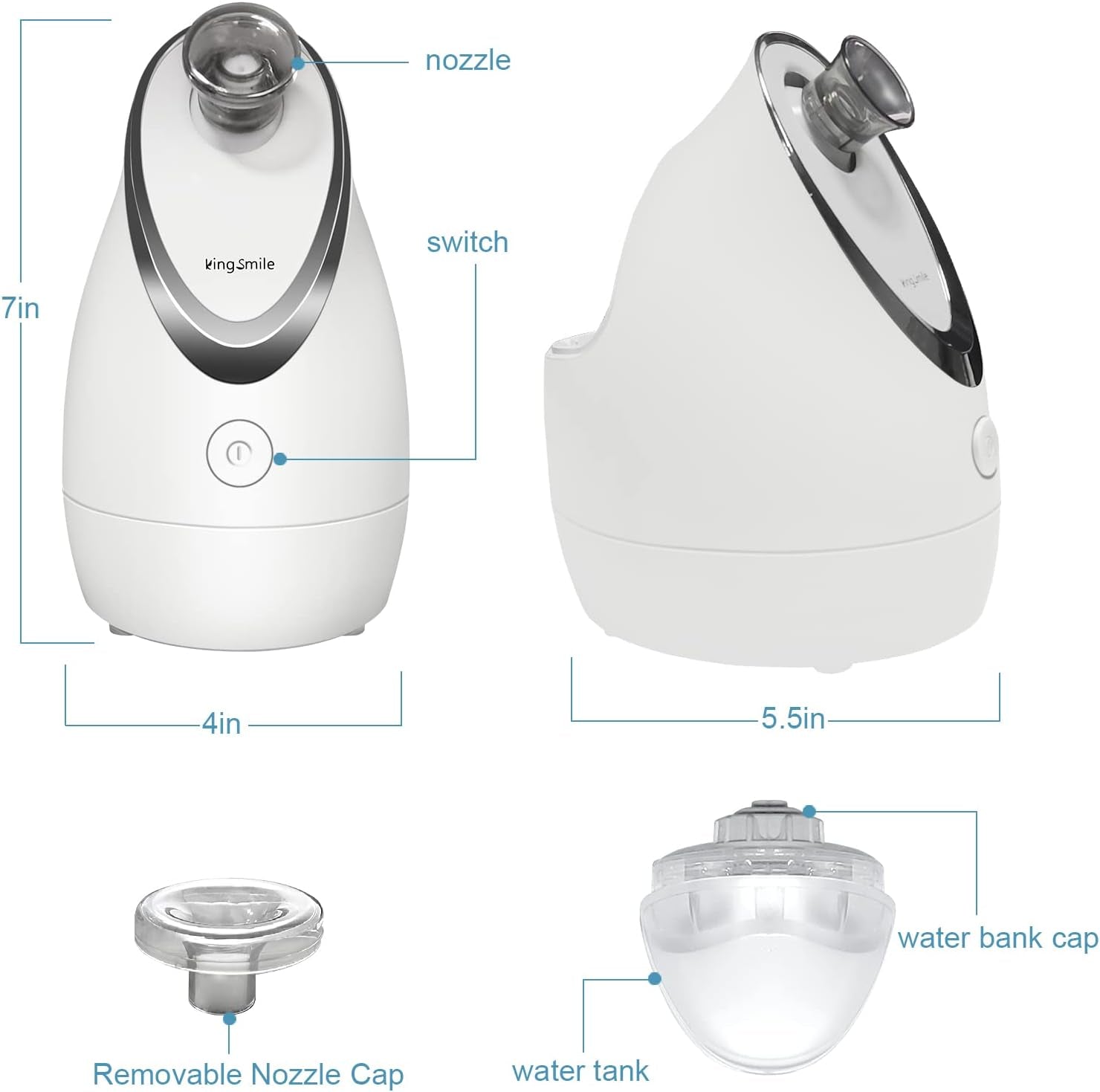 3-in-1 Compact Facial Steamer for Home SPA