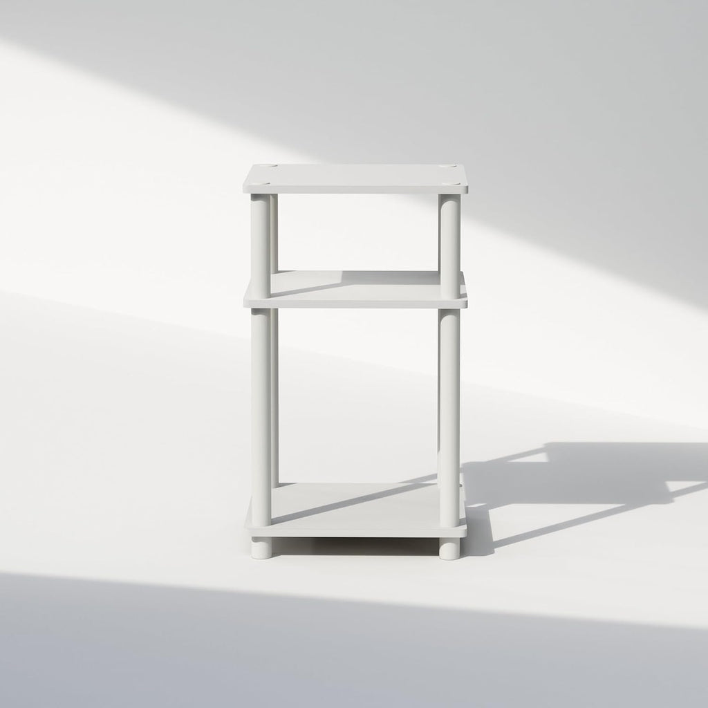 Turn-N-Tube 3-Tier Nightstand – White