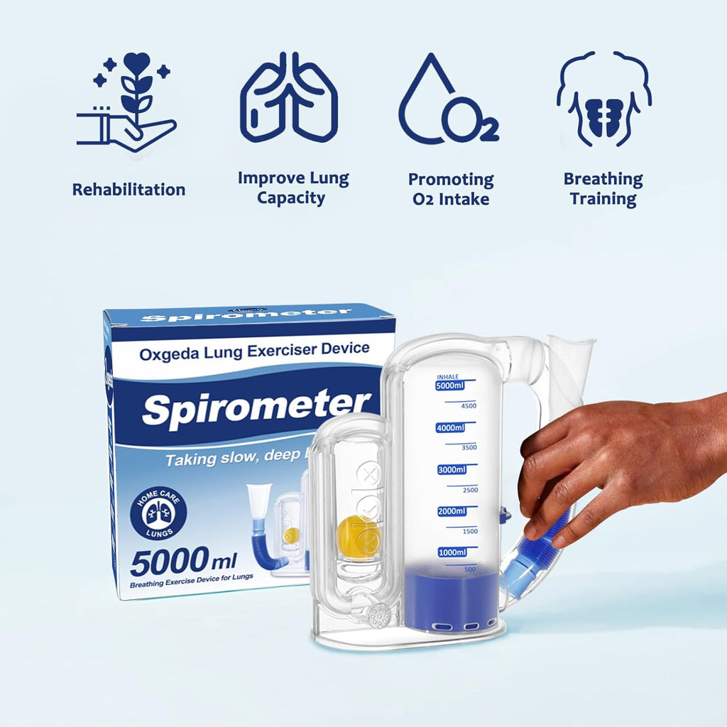 Incentive Spirometer Breathing Exercise Device
