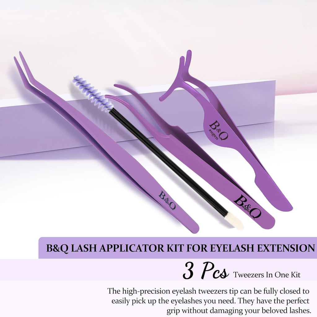 3PCS Eyelash Applicator Tool Kit – Purple