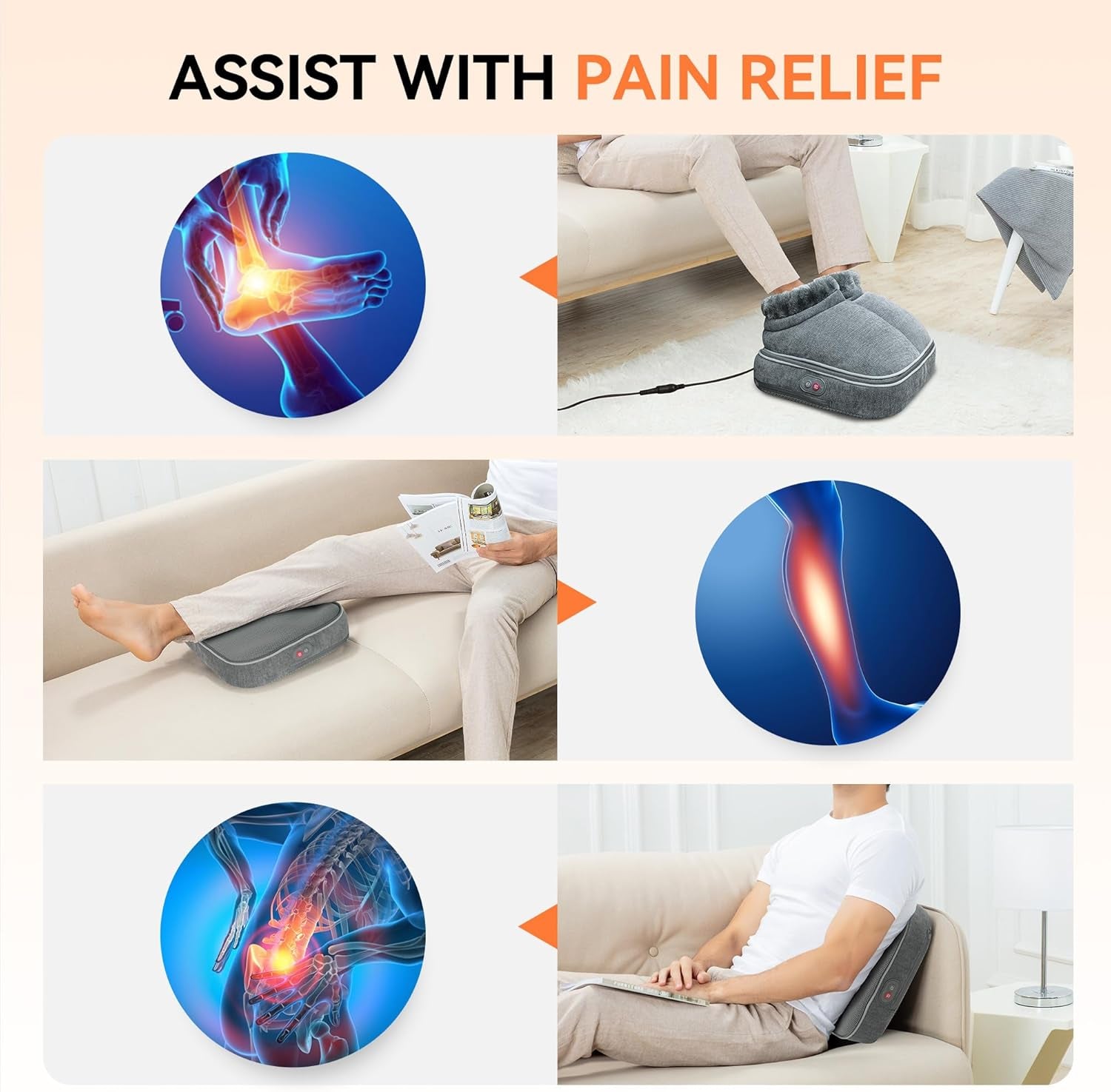 Shiatsu Foot Massager with Heat – Size 13