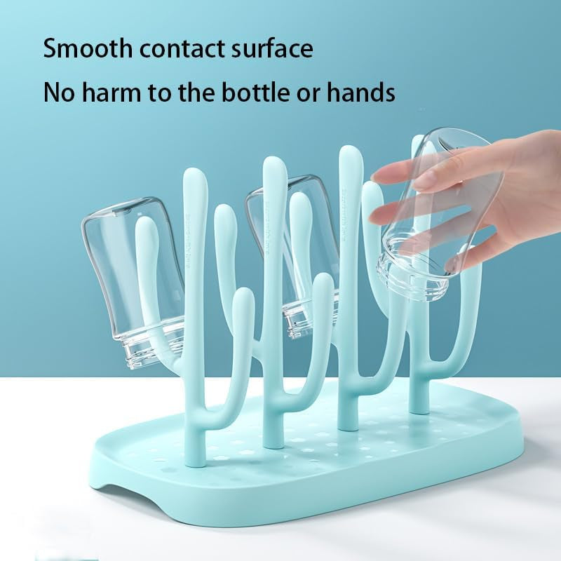 Pink Baby Bottle Drying Rack, Portable Bottle Holder for Baby Accessories