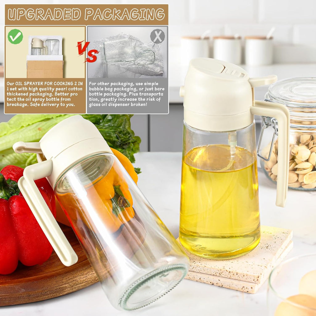 2-Pack Oil Sprayer & Dispenser – 16oz