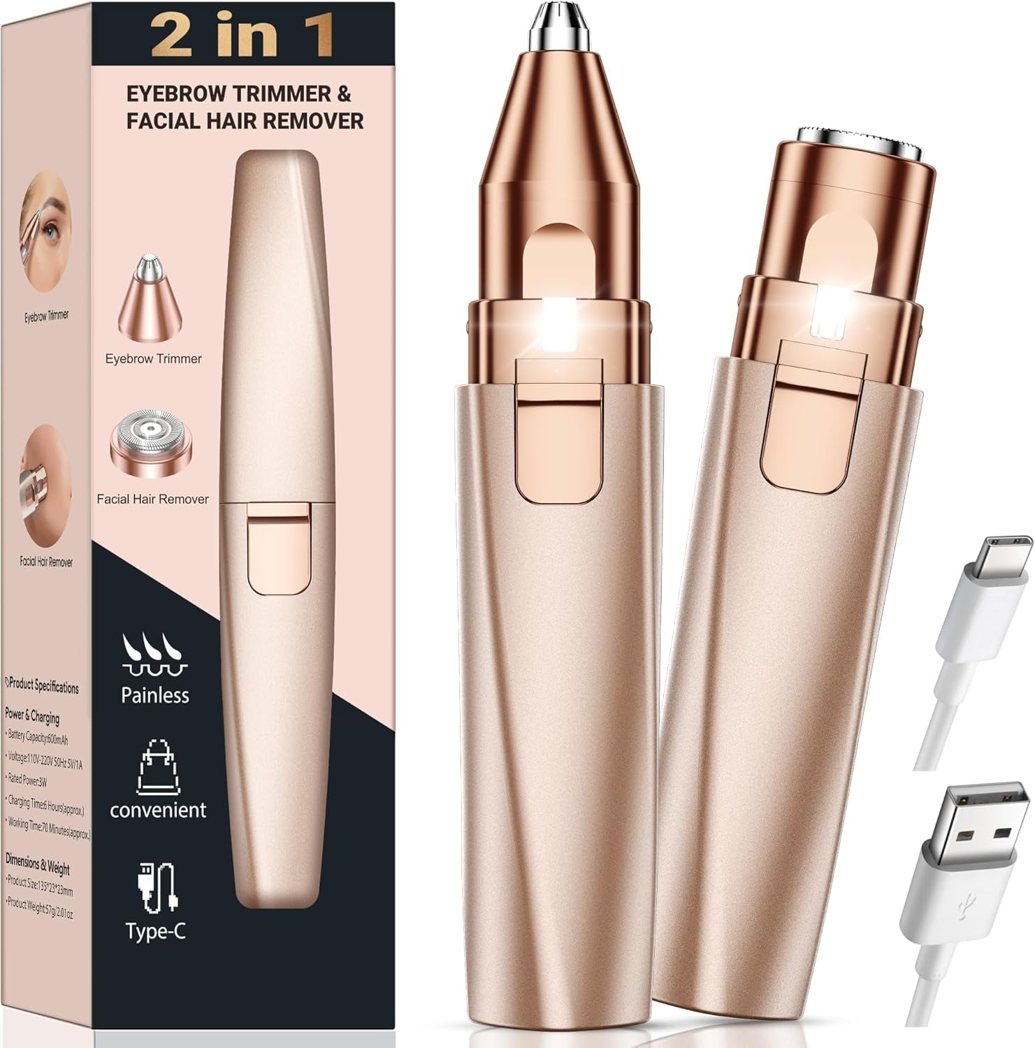 2-in-1 Electric Facial & Eyebrow Trimmer