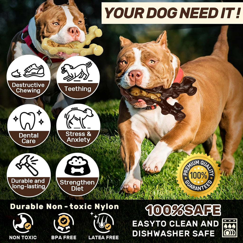 2-Pack Tough Dog Chew Toys – Medium/Large