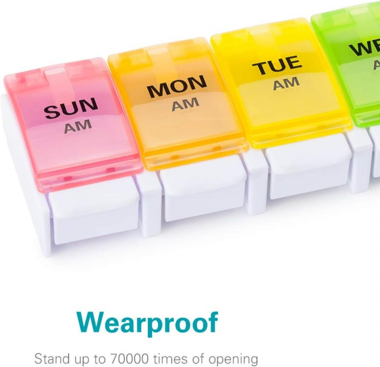 AM/PM Weekly Pill Organizer – Rainbow 7-Day
