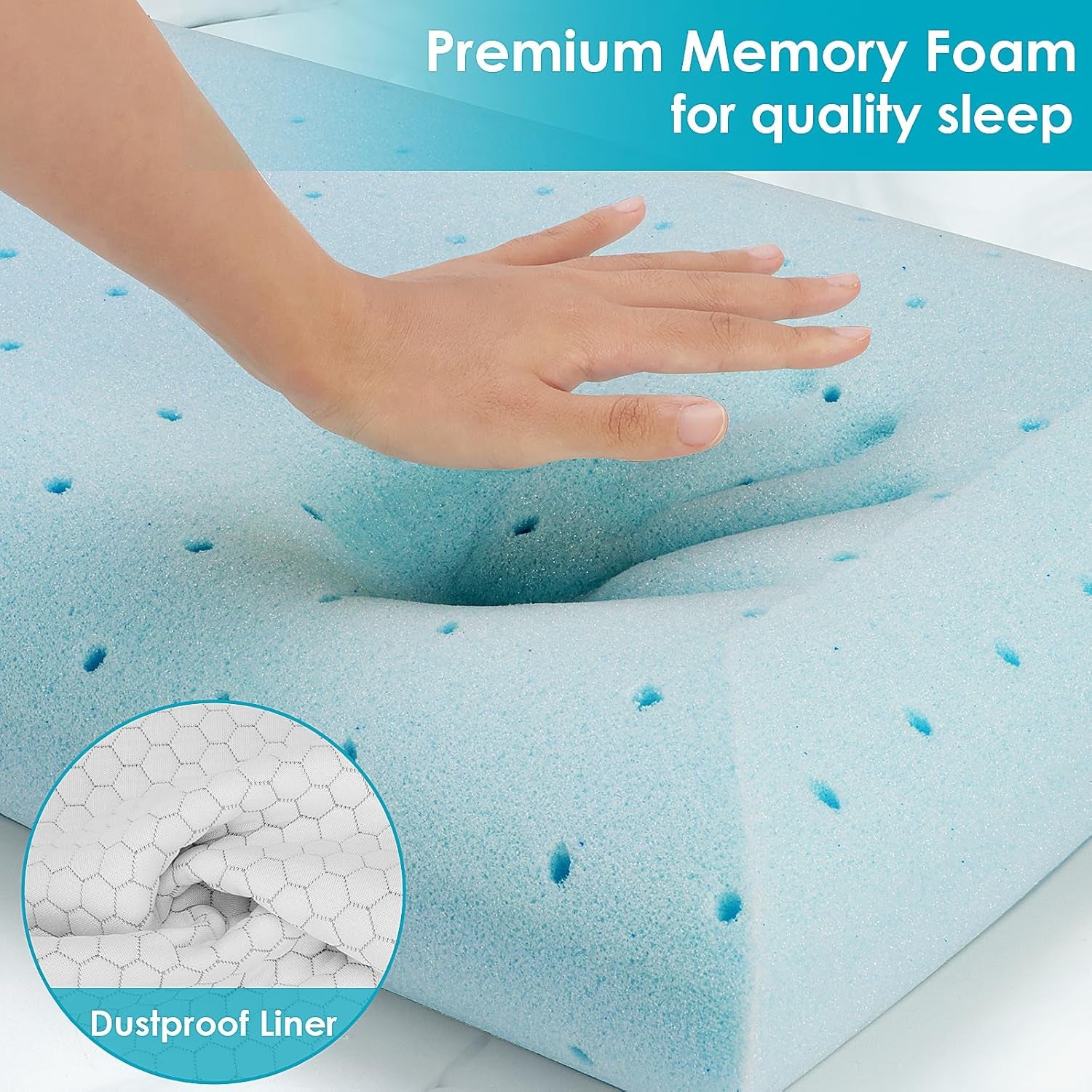 Memory Foam Bed Pillow – Side & Back Support