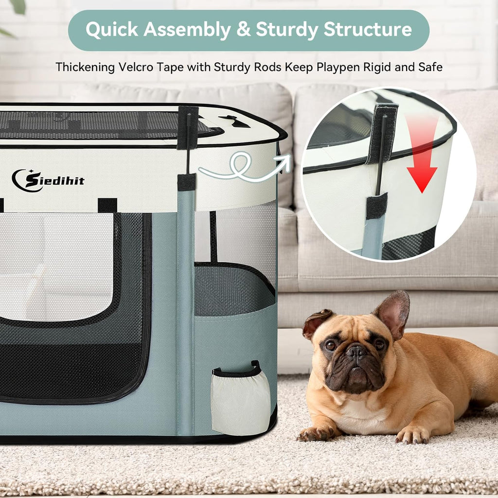 Foldable Pet Playpen for Small Animals