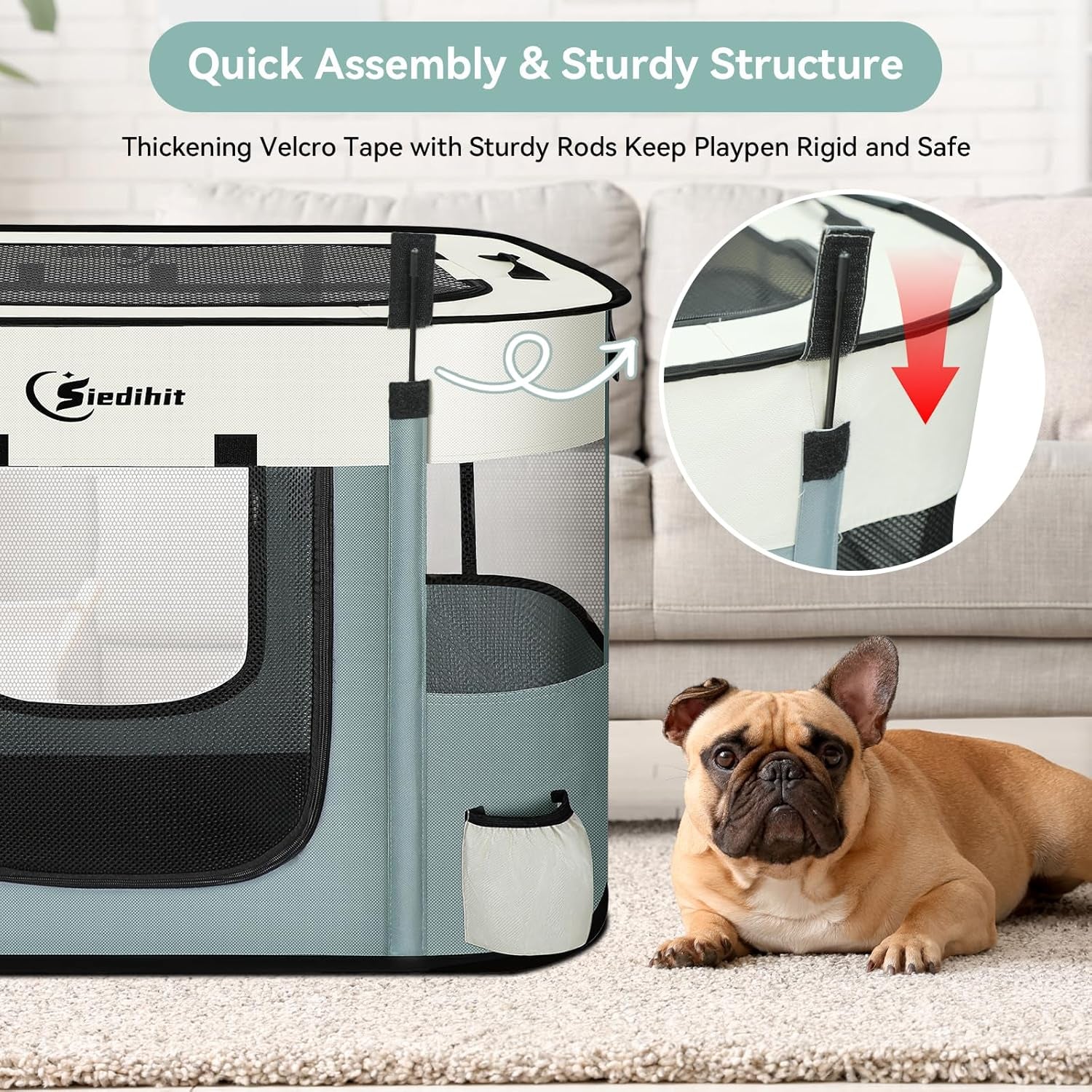 Foldable Pet Playpen for Small Animals