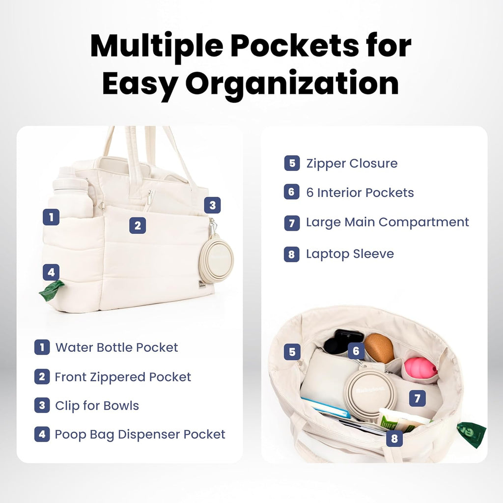 Puffer Dog Travel Bag – Pet Mom Tote