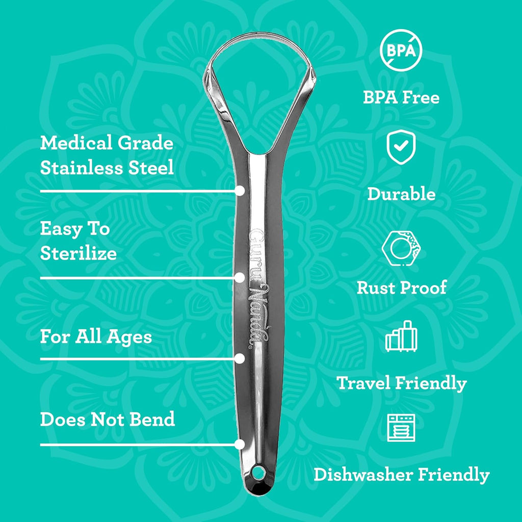 Stainless Steel Tongue Scraper 2-Pack
