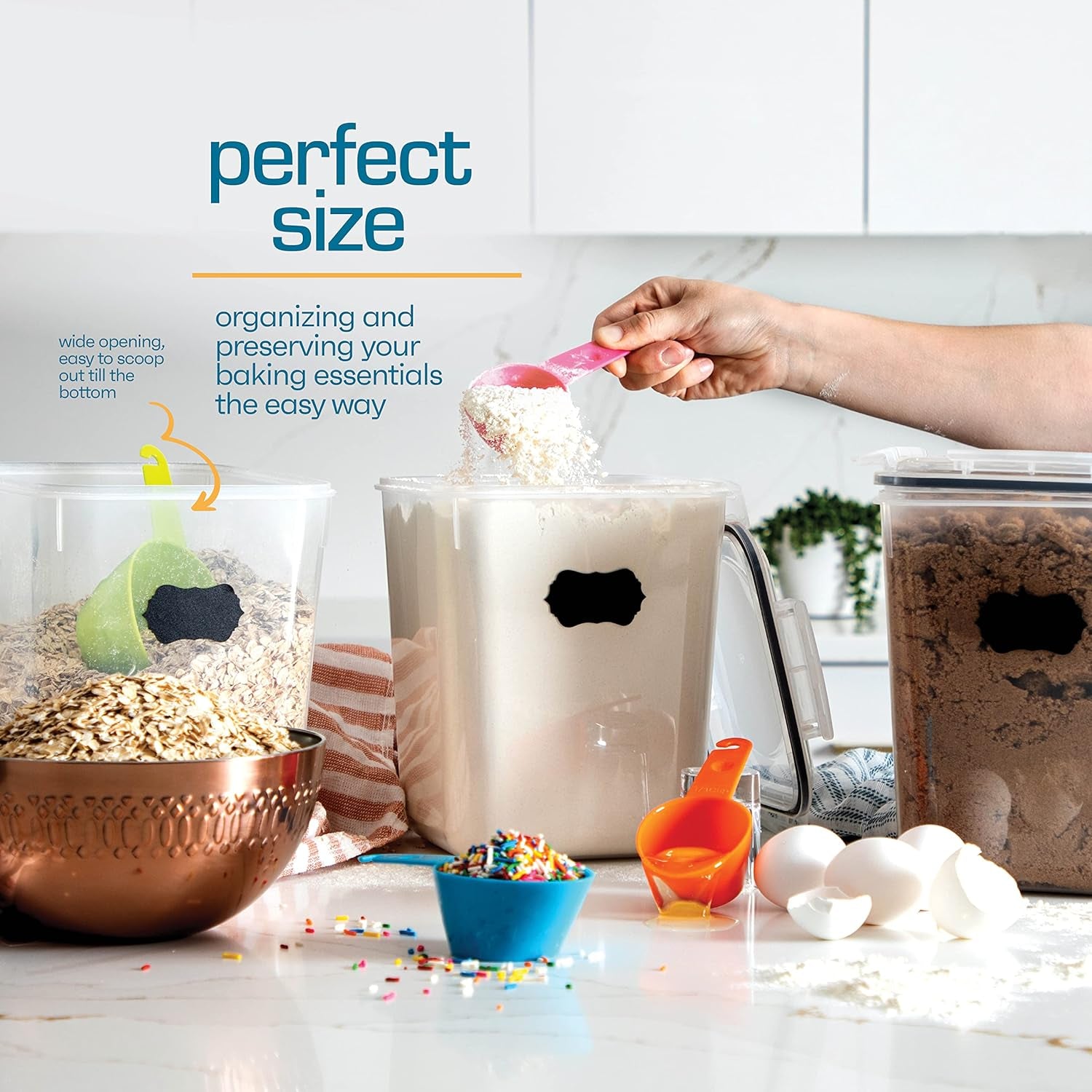 4-Pack 5.3L Airtight Food Storage Containers