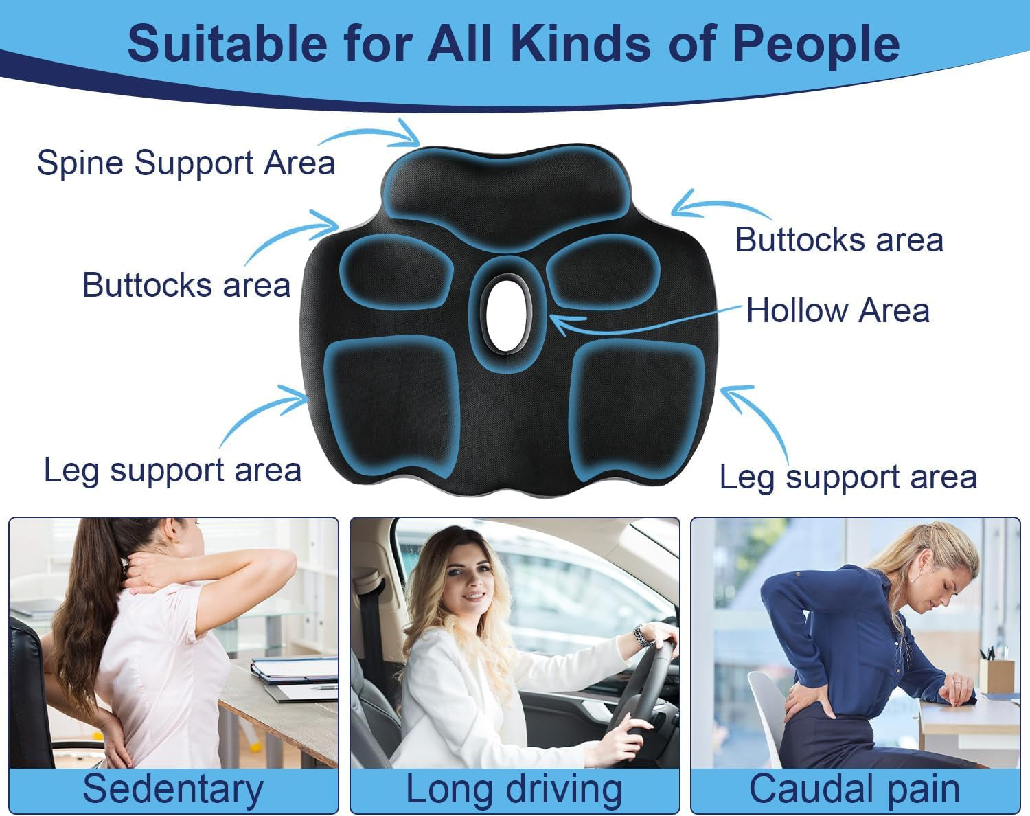 Premium Orthopedic Seat Cushion – X-Large Support