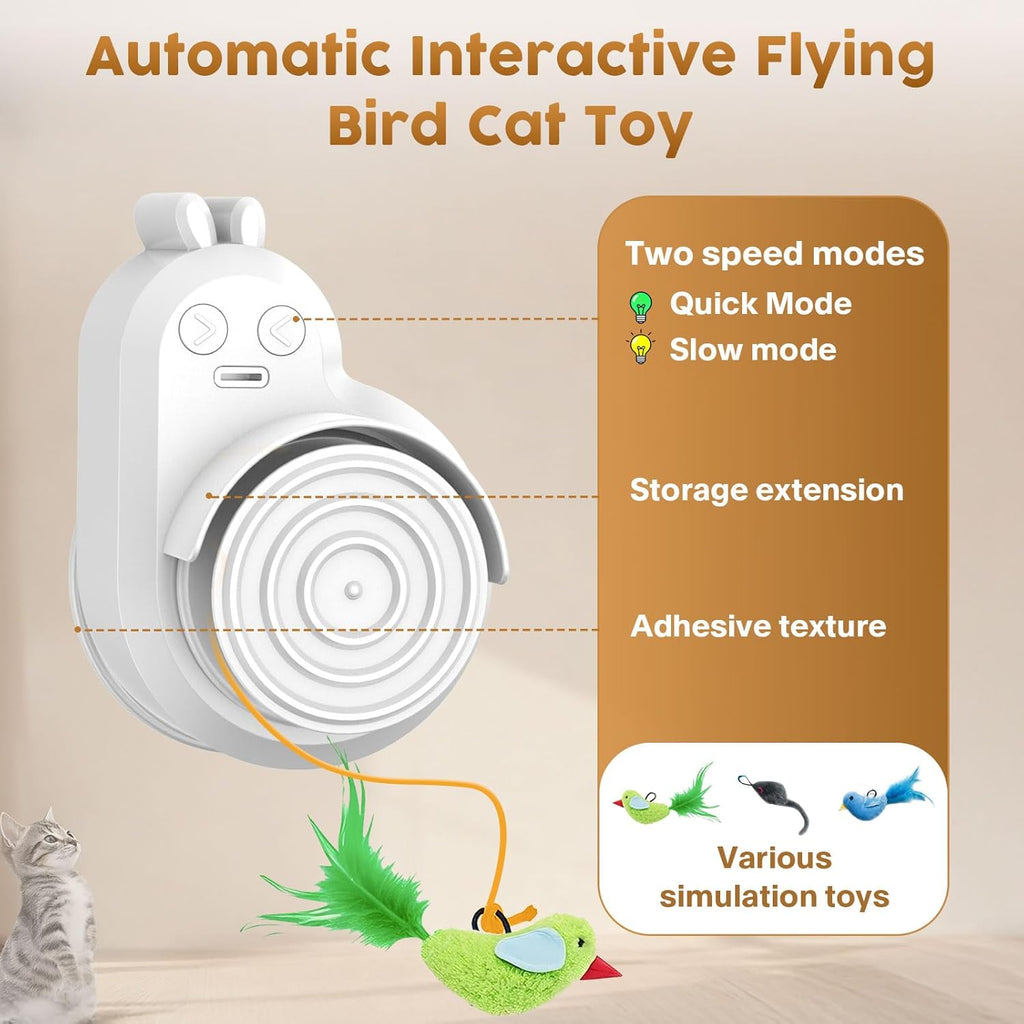 Interactive Cat Toy – Flying Bird & Mouse