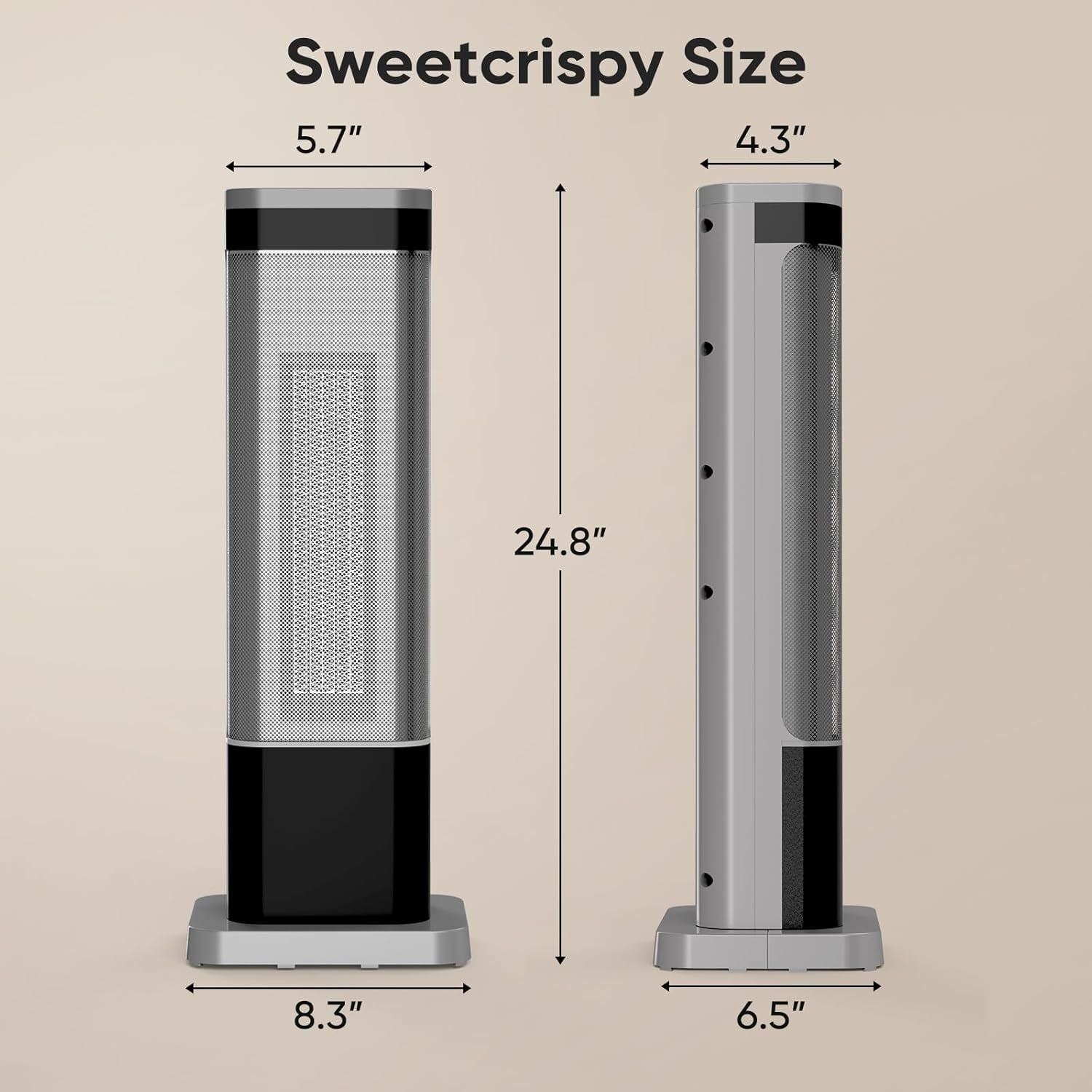 Portable Space Heater 24" Indoor with Remote