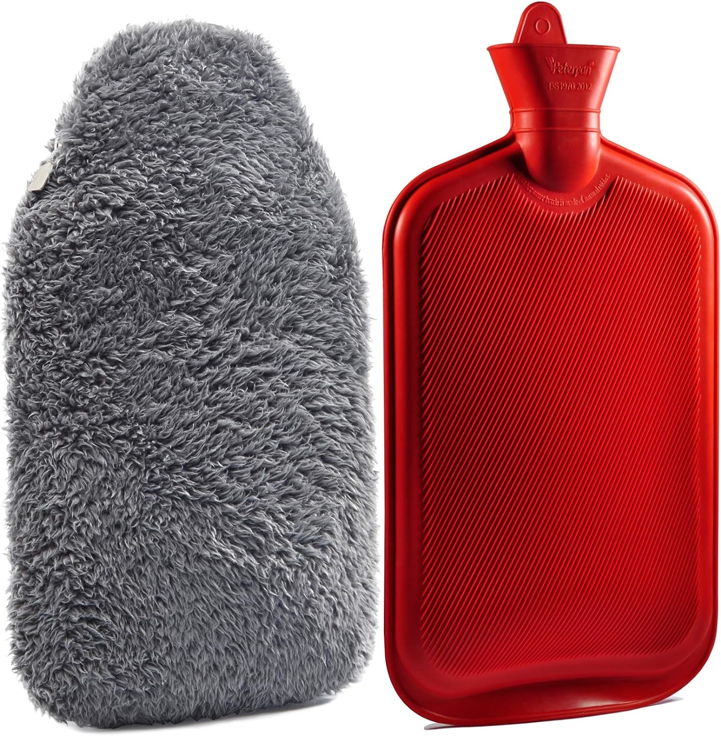 Teddy Charcoal Rubber Hot Water Bottle Cover